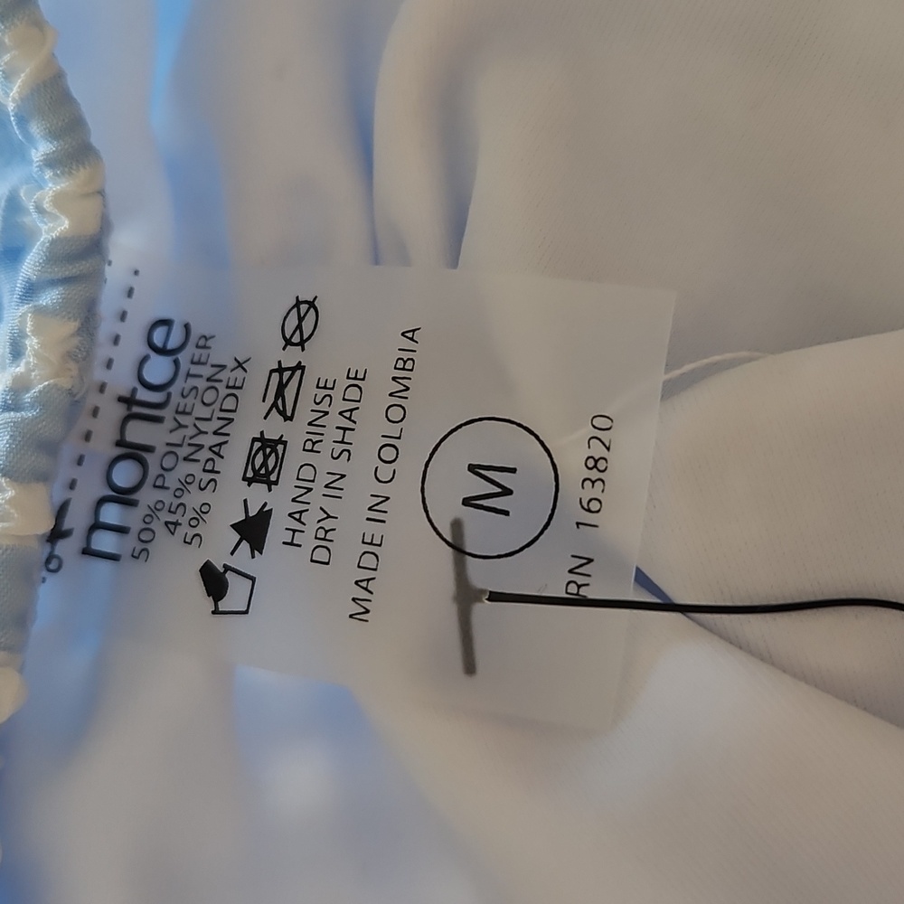 Montce Light Blue Gingham Bikini Bottoms NWT - Picture 6 of 6